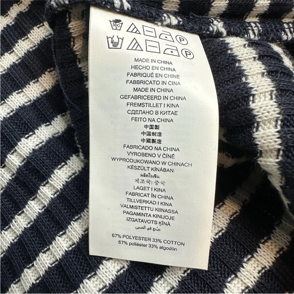 Michael Kors Knit Sweater Dress Navy White Stripe Classic Size L - Picture 7 of 13